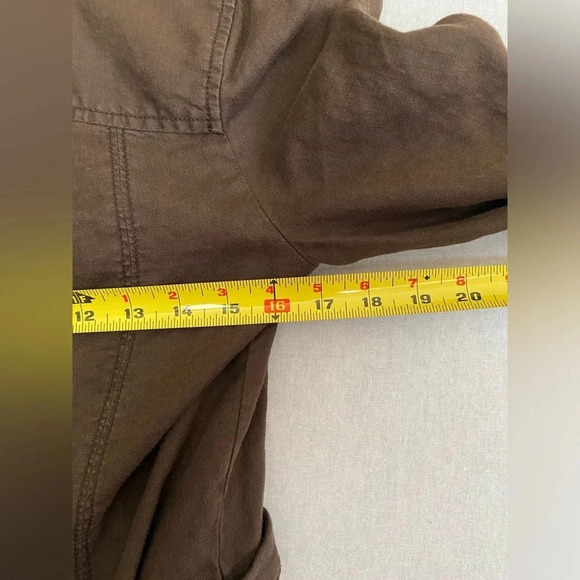 Calvin Klein 100% linen belted button lightweight  jacket coat Sz S - Picture 11 of 14